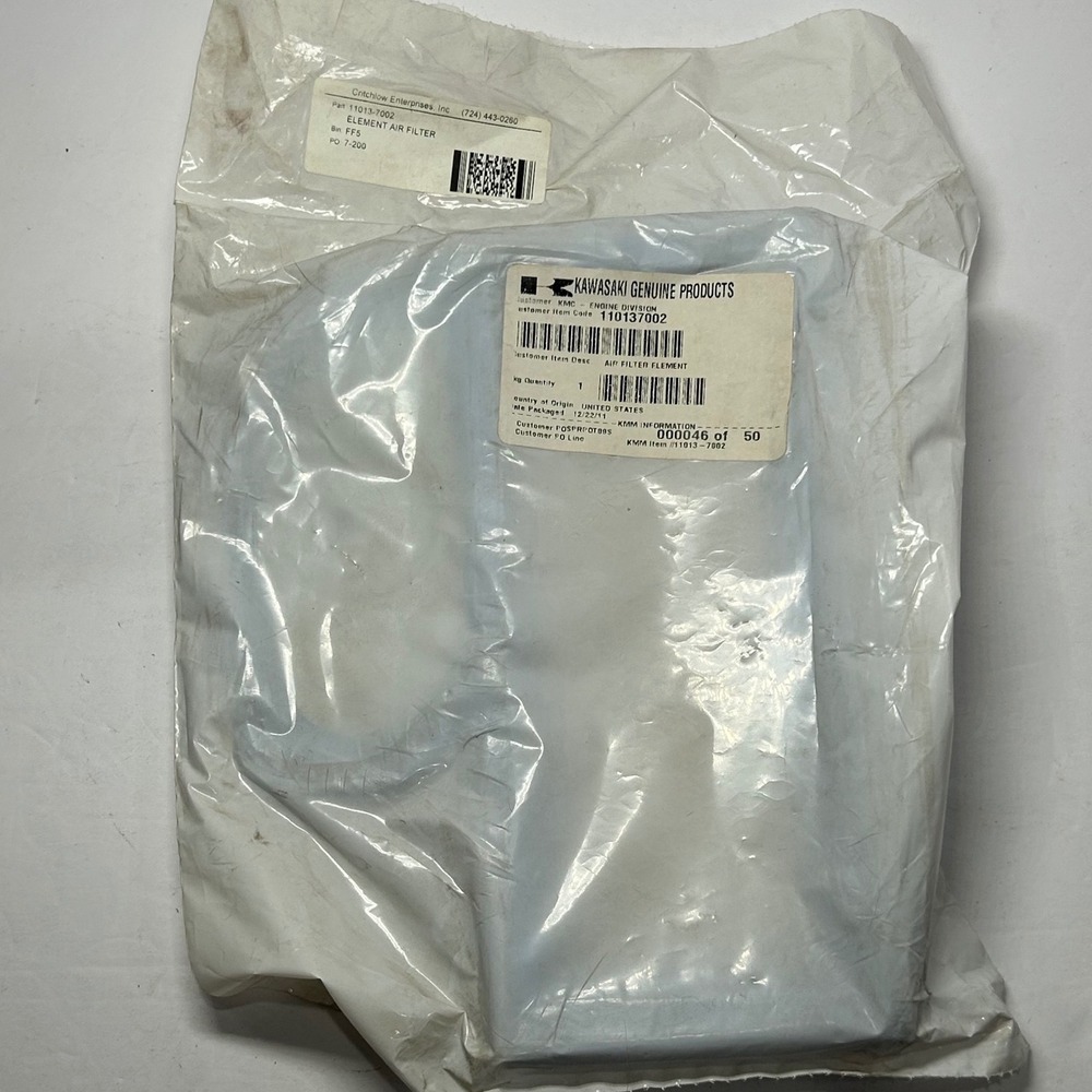 Kawasaki Genuine Products Air Filter Element 11013-7002 OEM Blue Made in USA New